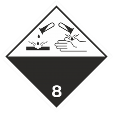 Знак "Коррозионные вещества" (Класс 8)