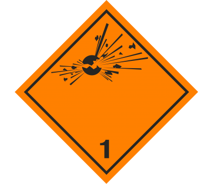 Знак "Взрывчатые вещества" (Класс 1.1,1.2,1.3)