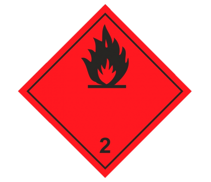 Знак "Легковоспламеняющиеся газы" (Класс 2)